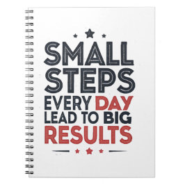 Small Steps Every Day Lead – Motivational Quote De Notizblock