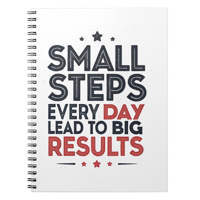Small Steps Every Day Lead – Motivational Quote De Notizblock (Vorderseite)