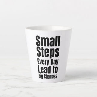 Small Steps Every Day Lead to Big Changes Milchtasse