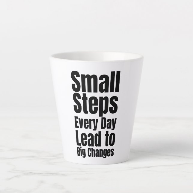 Small Steps Every Day Lead to Big Changes Milchtasse (Vorderseite)