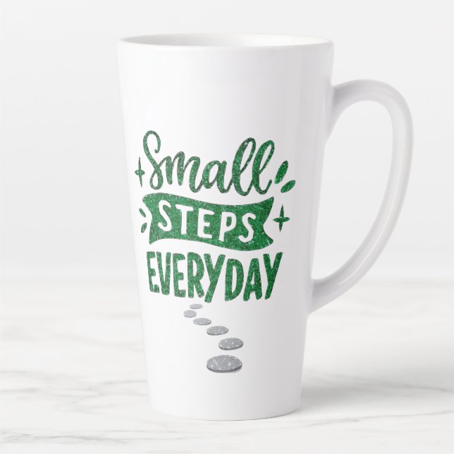 Small Steps Everyday Inspirational Latte Mug Milchtasse (Rechts)