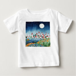 Small town on hills baby t-shirt