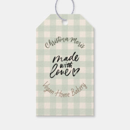 Small Vegan Home Bakery Made with love Pattern Geschenkanhänger