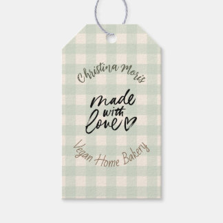 Small Vegan Home Bakery Made with love Pattern Geschenkanhänger