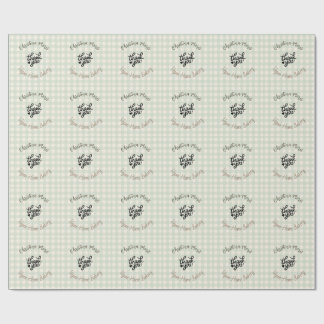 Small Vegan Home Bakery Thank You Pattern Geschenkpapier