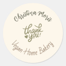 Small Vegan Home Bakery Thank You