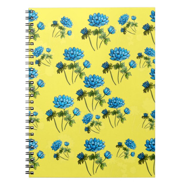 Small watercolor flower bouquets pattern cushion c notizblock (Vorderseite)