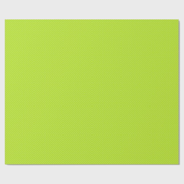 Small White Polkadots On Lime Green Wrapping Paper Geschenkpapier (Flach)