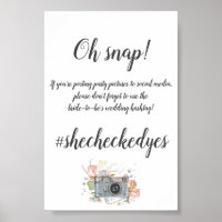 Smaller Wedding hashtag bridal shower