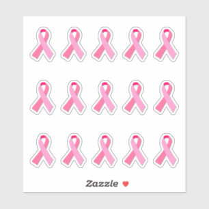 Smallish Brustkrebs-Bewusstseins-Rosa-Band X 15 Aufkleber