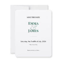 Smaragd-Ampersand-Save-the-Date | Hochzeitskarte