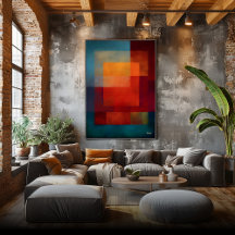 Smaragd Aurora Farbfeld Abstrakte moderne Wand
