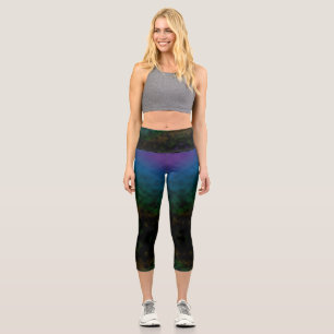 Smaragd-Dämmerung Capri Leggings