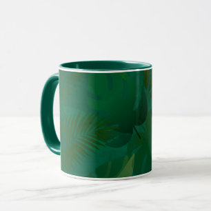 Smaragd-Dschungel Exotische Mystische Tropische Bl Tasse