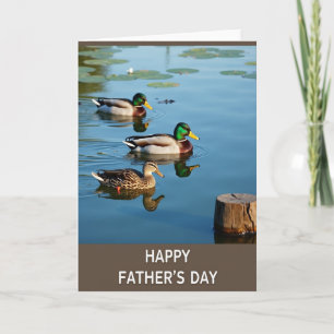 Smaragd-Enten Süße Karte zum Vatertag