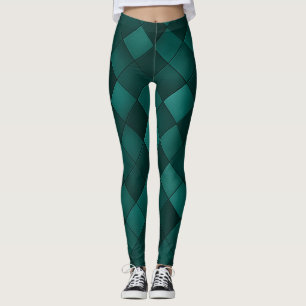 Smaragd-Fliesenmuster – Moderne Luxus Leggings