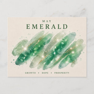 Smaragd-Geburtsstein Mai Postkarte