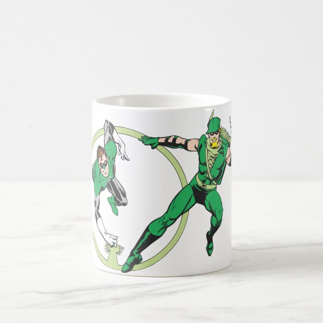 Smaragd-Gladiator & Smaragd-Bogenschütze Kaffeetasse (Mittel)