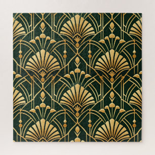Smaragd-Gold-Art-Deco-Muster