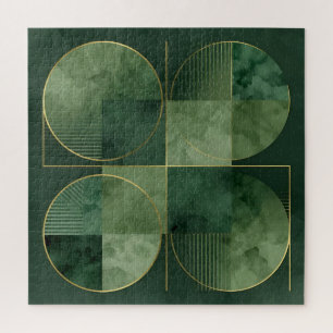 Smaragd-Gold Geometrische Harmonie