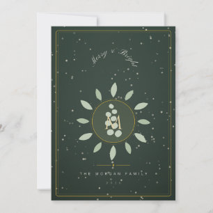 Smaragd-Gold-Kranz 1 Foto Weihnachts-Feiertagskart