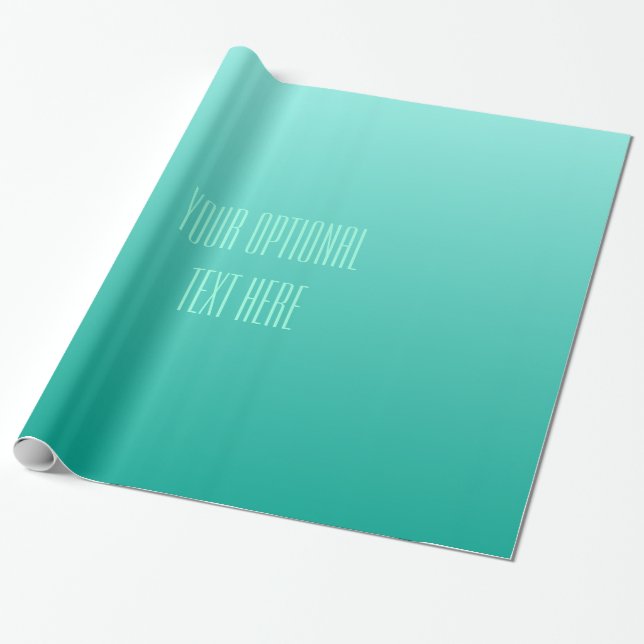 Smaragd-Gradient benutzerdefiniertes Text-Wrap-Pap Geschenkpapier (Ungerollt)