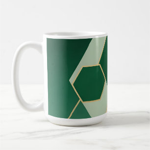 Smaragd-Hexagon-Geometrie Luxus Kaffeetasse