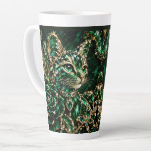 Smaragd-Juwel-Katze Poster Milchtasse