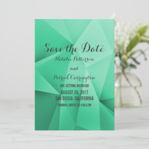 Smaragd-Juwel-Töne Save-the-Date-Einladung Einladung