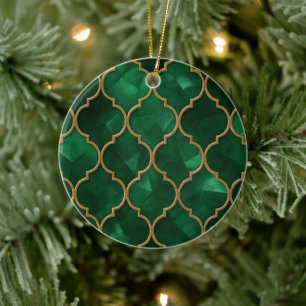 Smaragd-Muster im marokkanischen Stil – Luxus-Stil Keramik Ornament