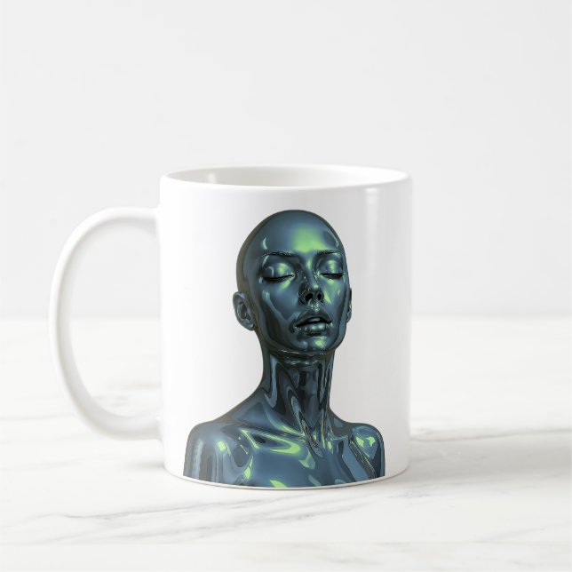 Smaragd-Schönheit Android Kaffeetasse (Links)