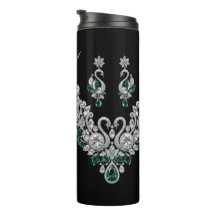 Smaragd-Schwan-Paar | Luxusschmuck