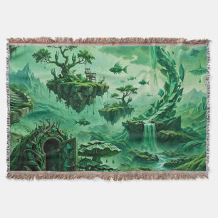 Smaragd-Träume Surrealistische Landschaft Grüntöne Decke