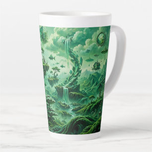 Smaragd-Träume Surrealistische Landschaft Grüntöne Milchtasse