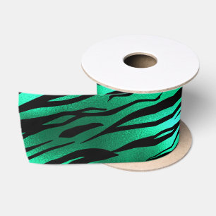 Smaragd- und Gold-Safari-Serie Design 10 Satinband