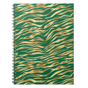 Smaragd und Gold Safari-Serie Design 2 Notizblock