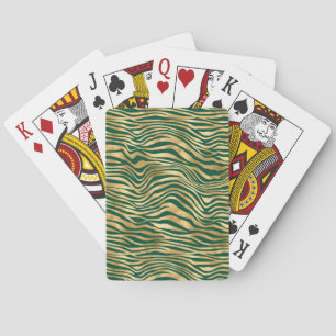 Smaragd- und Gold-Safari-Serie Design 4 Spielkarten
