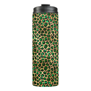 Smaragd- und Gold-Safari-Serie Design 8 Thermosbecher