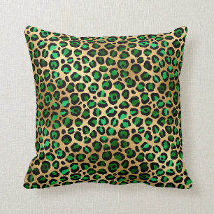 Smaragd- und Gold-Safari-Serien-Design 8 Kissen