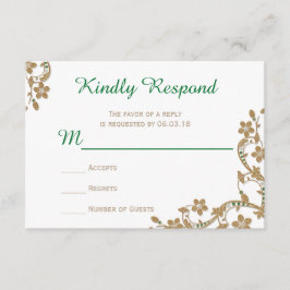 Smaragd-und Goldhochzeit UAWG RSVP Karte