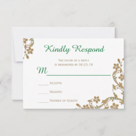 Smaragd-und Goldhochzeit UAWG RSVP Karte