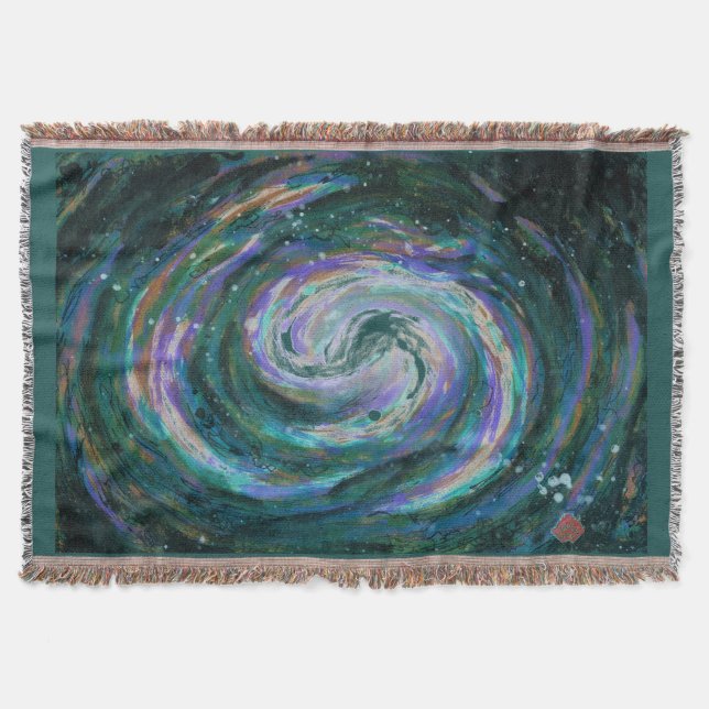 Smaragd und Lila Galaxie Decke (Vorderseite)