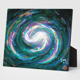 Smaragd und Lila Galaxie Fotoplatte