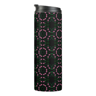 Smaragd- und Rosa-Kaleidoskop Thermosbecher