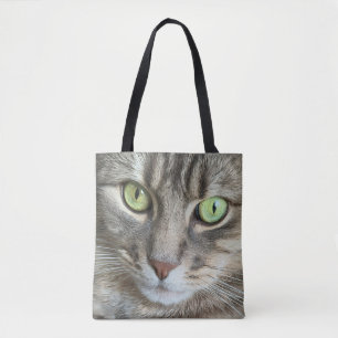 Smaragdaugen – Porträt einer Katze mit grünen Auge Tasche