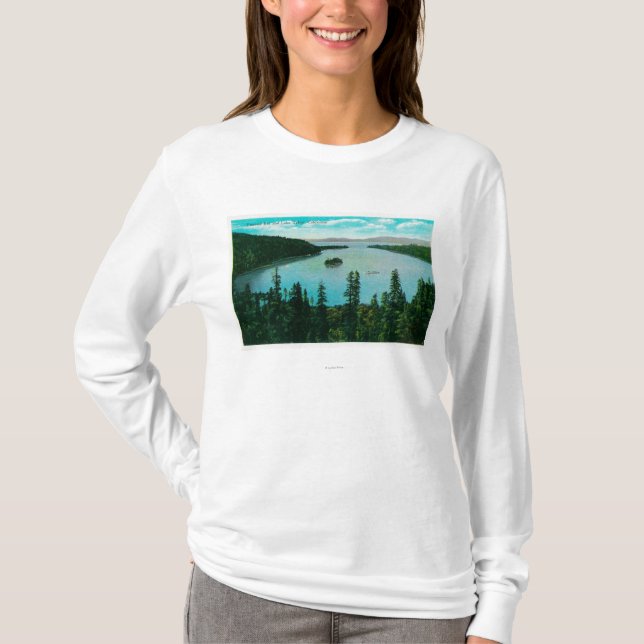 Smaragdbucht-Ansicht über See TahoeLake Tahoe, CA T-Shirt (Vorderseite)