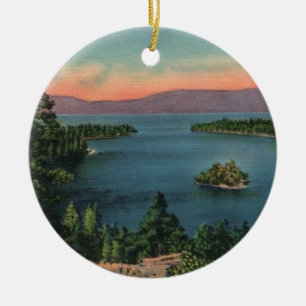 Smaragdbucht - Lake- Tahoeverzierung Keramikornament