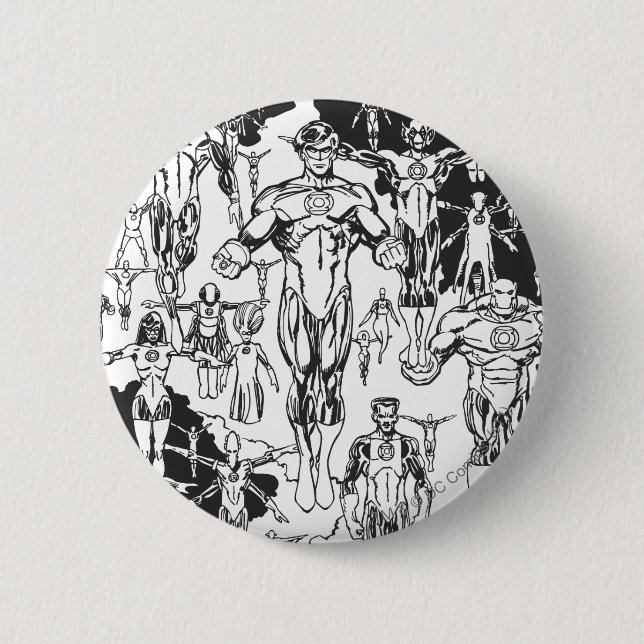 Smaragddämmerungs-Abdeckung, Schwarzweiss Button (Vorderseite)