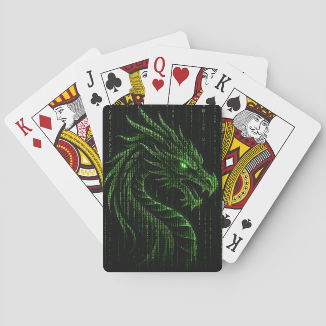 Smaragddrache Spielkarten (Rückseite)
