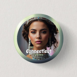 Smaragdglanz-Pageant-Button-Pin mit individuellem Button